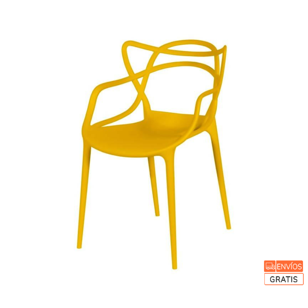 Silla Solna Para Sala Comedor Jardín Amarillo